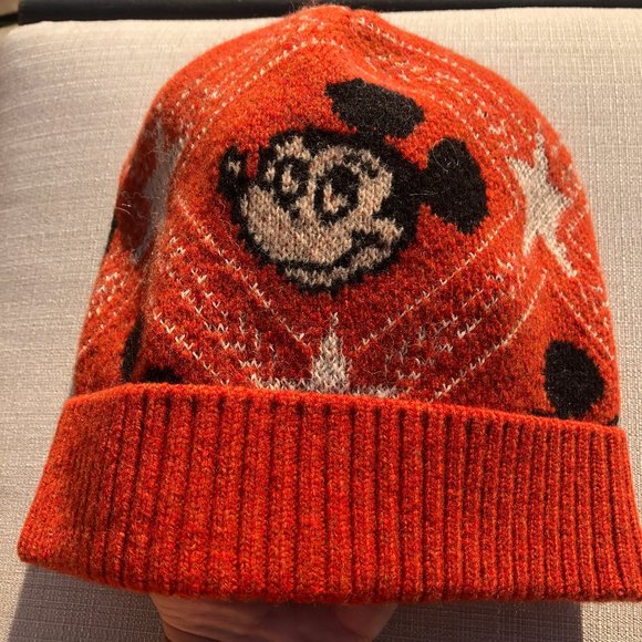 Last One! Gucci Gucci x Disney Mickey Mouse Knit Hat Orange NEW - Picture 7 of 8